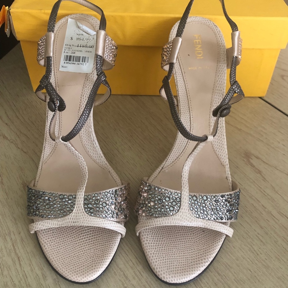 NWT FENDI RHINESTONE EMBELLISHED EVENING SANDAL